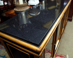 Low Black Lacquer And Gilt Display Cabinet