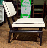 James Mont Pair of Armless Pull Up Chairs