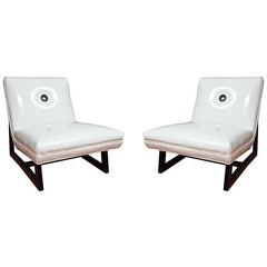 Pair Mid-Century Armless chairs