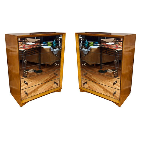 Pair Of Mid Century Gentlemen's Chests