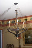 Hand  Made  Metal  Six  Light  Chandelier