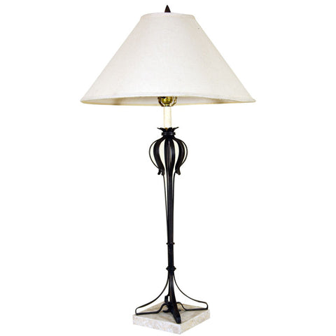 Wrought  Iron  Lamp  And  Shade