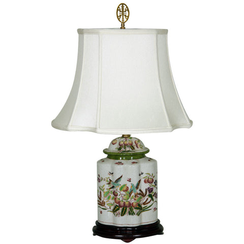 Shaped  Porcelin  Lamp  And  Shade