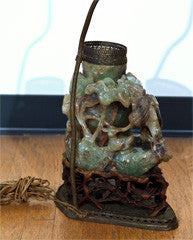 Rare  Carved  Florite  Lamp