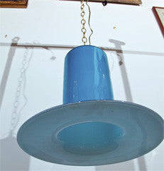 Blue Murano Glass Top Hat Chandelier