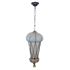 Opaque White Murano Glass Chandelier