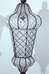 Murano Large Lantern with Twisted Wire Frame