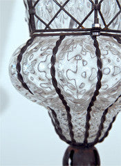 Murano Large Lantern with Twisted Wire Frame