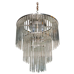 Tiered  Designer  Straw  Crystal  Chandelier