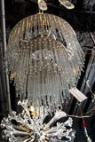 Tiered  Designer  Straw  Crystal  Chandelier