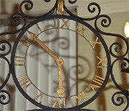 Iron Clock Face Chandelier With Six Lights