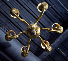 Swedish Bronze Chandelier