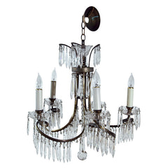 Curved Arm Swedish Crystal Chandelier