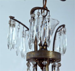 Curved Arm Swedish Crystal Chandelier