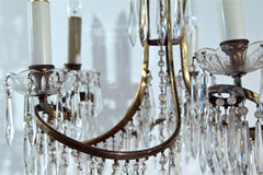 Curved Arm Swedish Crystal Chandelier