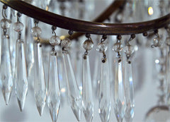 Curved Arm Swedish Crystal Chandelier