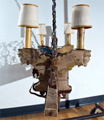 Folk Art Chandelier from the End of a Sicilian Cart