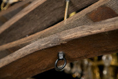 Chandelier made from Old Oak Wine Barrel