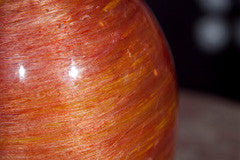 Pair Of Modern  Muted-Orange Glass  Lamps