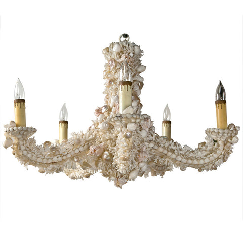 Coral Chandelier with Shells Attributed to Jensen