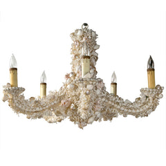 Coral Chandelier with Shells Attributed to Jensen