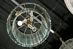 Tiered Straw Crystal Chandelier