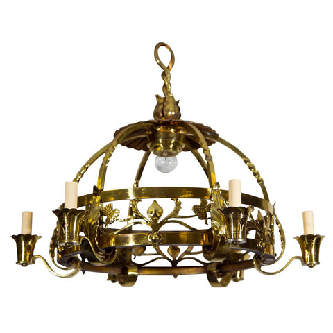 Scottish  Brass  Period  Chandelier