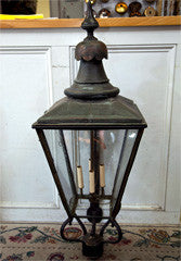 Pair of two Converted 19th Century Outdoor Gas Lamps