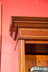 Mahogany Wood Bookcase In Two Sections