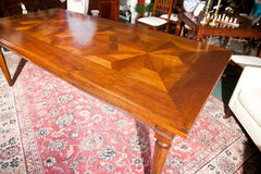 Italian Refractory Parquet Top Dining Table