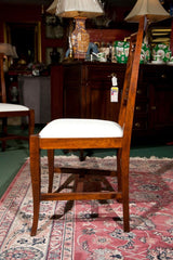 Set of Six Italian Walnut Side Chairs