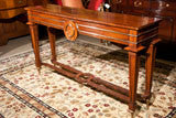 Mahogany   Server  Type  Console  With  Brass  Overlay