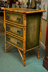 Antique English Bamboo and Leather Chest Circa 1890