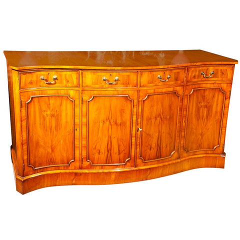 Yew Wood Serpentine Buffet