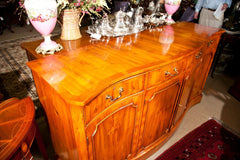 Yew Wood Serpentine Buffet