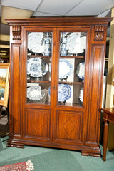 Large Italian Walnut Vitrine