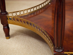 Glass and Brass Gallery Cocktail Table