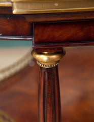 Glass and Brass Gallery Cocktail Table