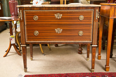 Reproduction Louis XVI Rosewood Marble Top Commode