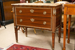 Reproduction Louis XVI Rosewood Marble Top Commode