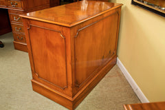 English Yew Wood Four Drawer File Cabinet