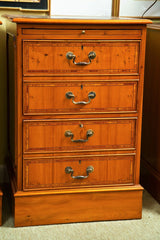 Two Drawer English Yew Wood File Cabinet