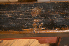 Chinese Painted Antique Elmwood Prayer Bench