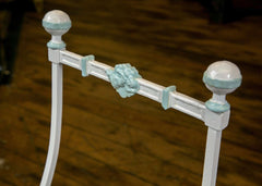 Mid 1920's Painted Iron Bench With Arms