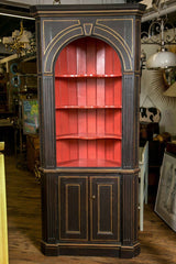 Painted Hand Made Primitive Style Corner Cupboard