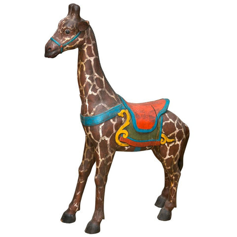 Carved Wood Carousel Giraffe