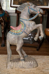 Statue of Carved Wood Standing Horse