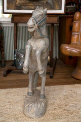 Statue of Carved Wood Standing Horse