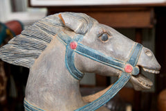 Statue of Carved Wood Standing Horse