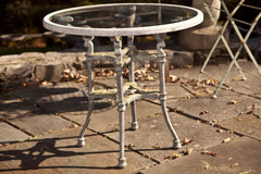 Cast Metal Table And Two Chairs